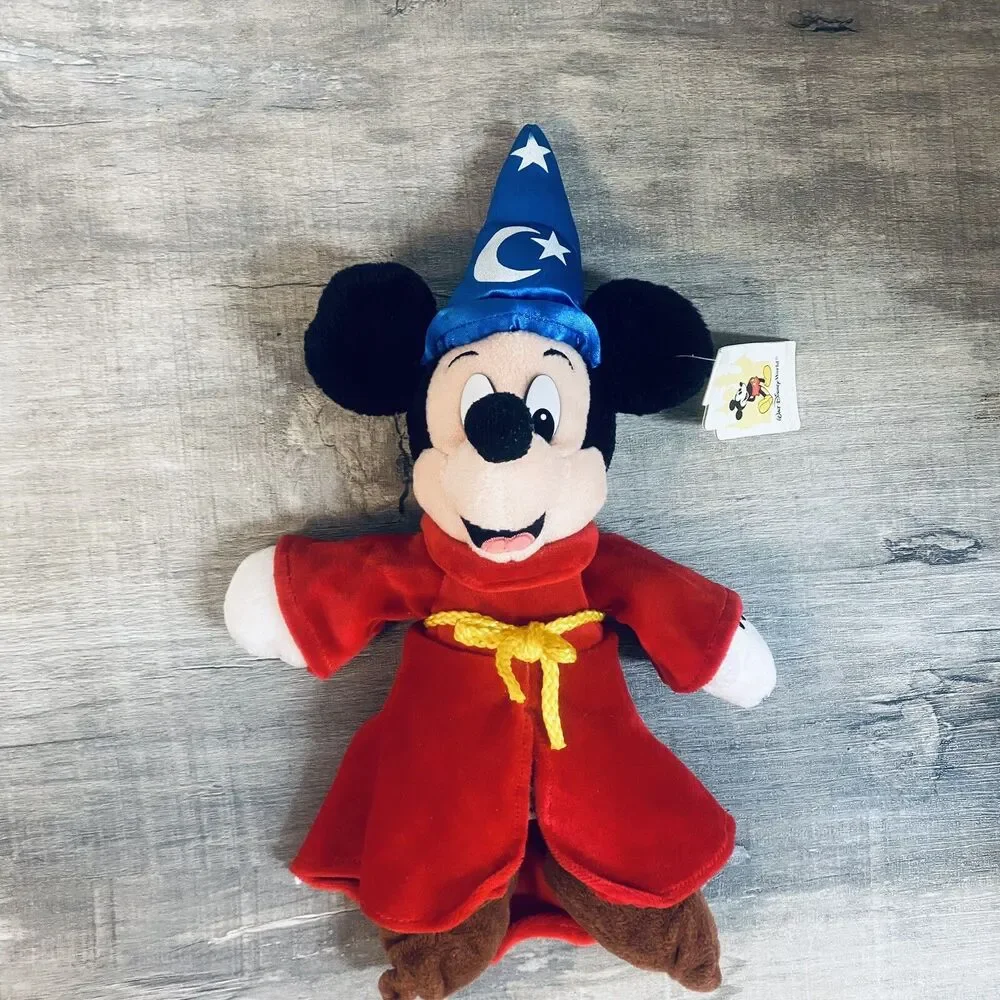 Disney Sorcerer Mickey Mouse Bean Bag Plush Doll With Tag 13”